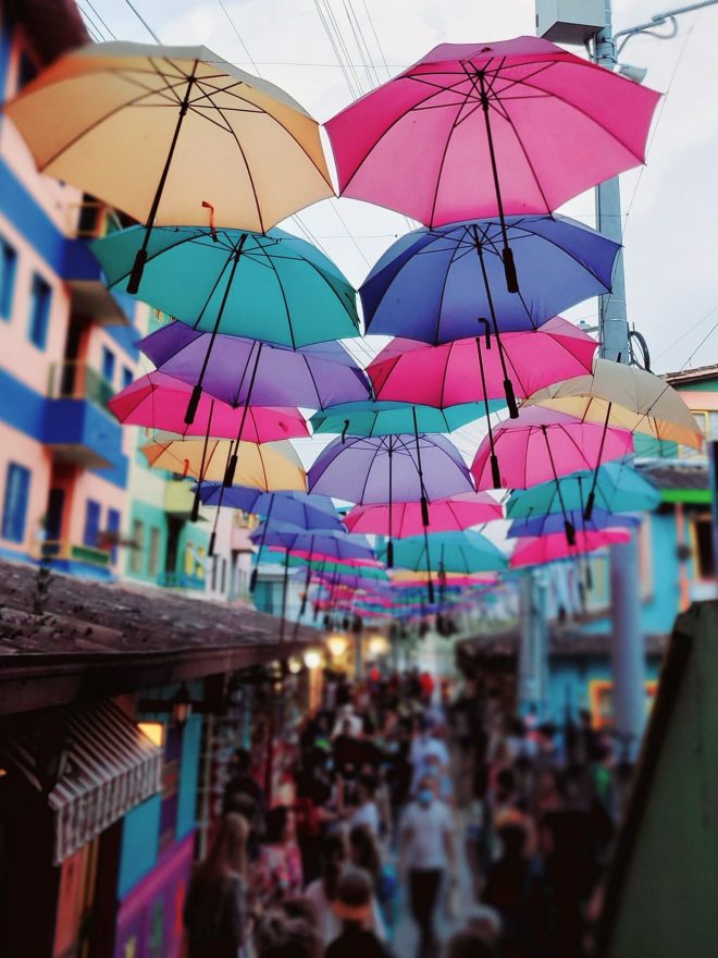 Umbrellas in Guatape Town